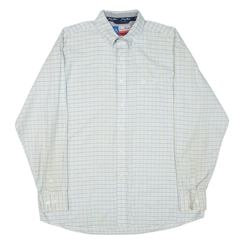 WRANGLER Mens Shirt Blue Check Long Sleeve 2XL
