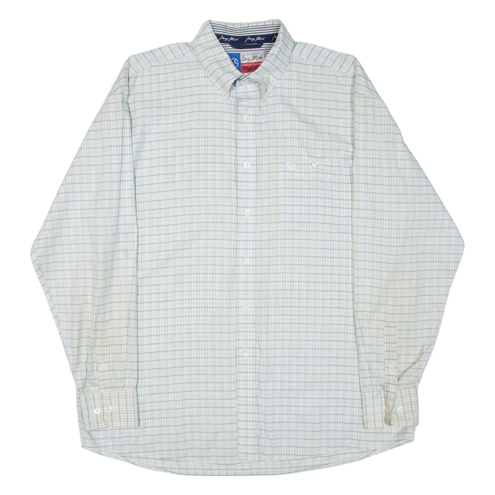 WRANGLER Mens Shirt Blue Check Long Sleeve 2XL