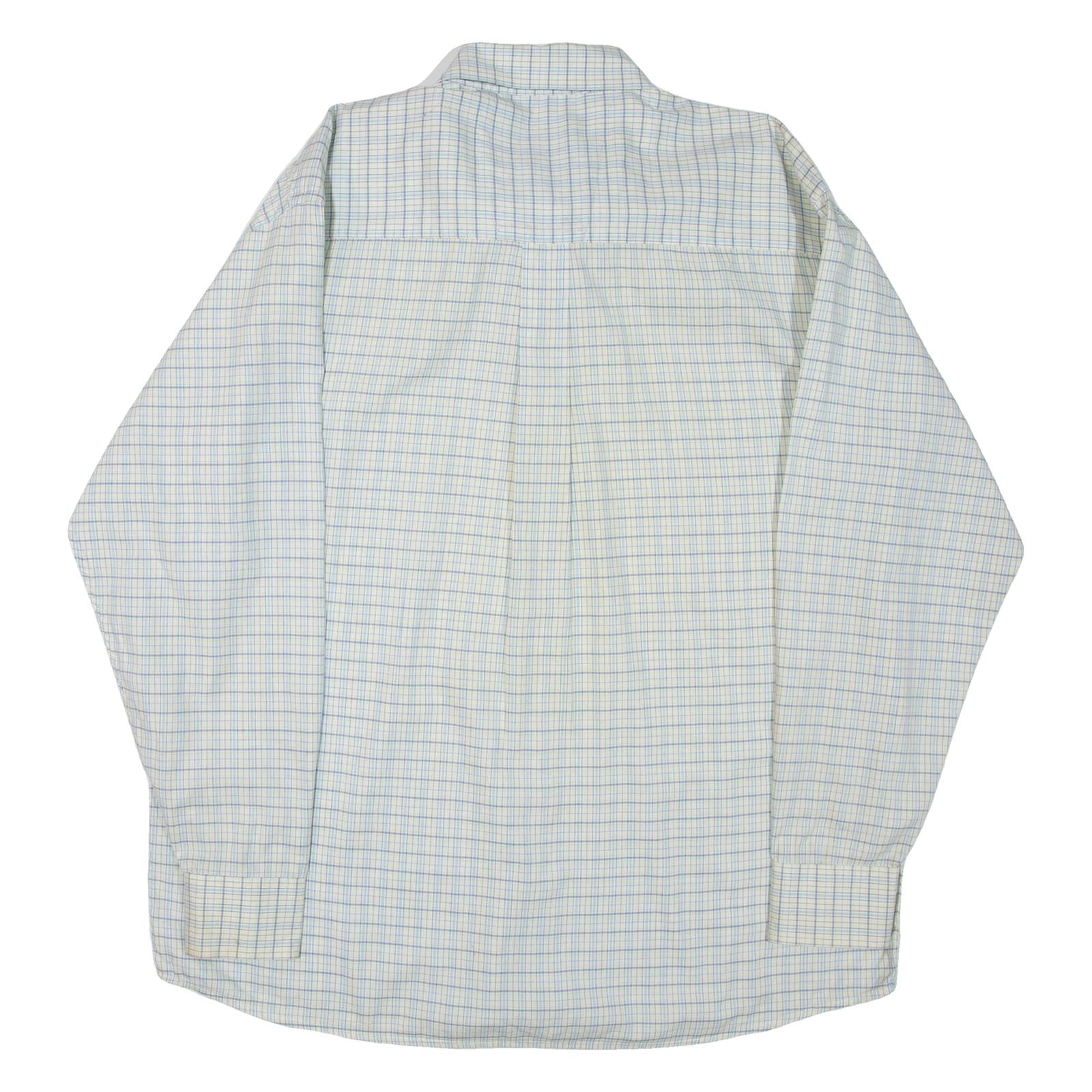 WRANGLER Mens Shirt Blue Check Long Sleeve 2XL
