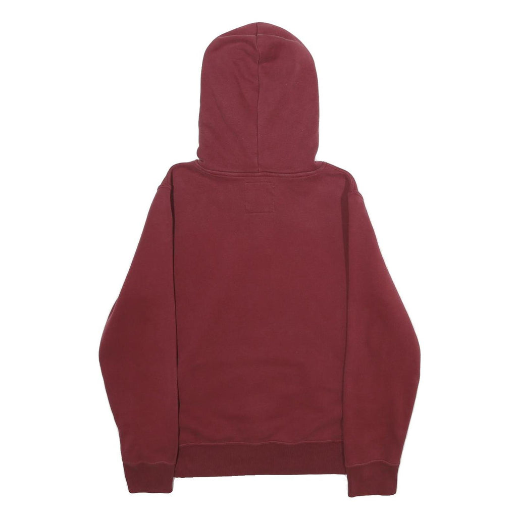HOLLISTER Mens Maroon Hoodie S Cotton Blend Pullover Hooded Sweatshirt