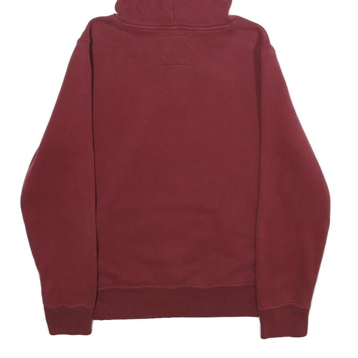 HOLLISTER Mens Maroon Hoodie S Cotton Blend Pullover Hooded Sweatshirt