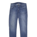 GUESS Womens Slim Blue Denim Jeans Cotton Blend Zip W26 L32 Skinny Fit Stylish