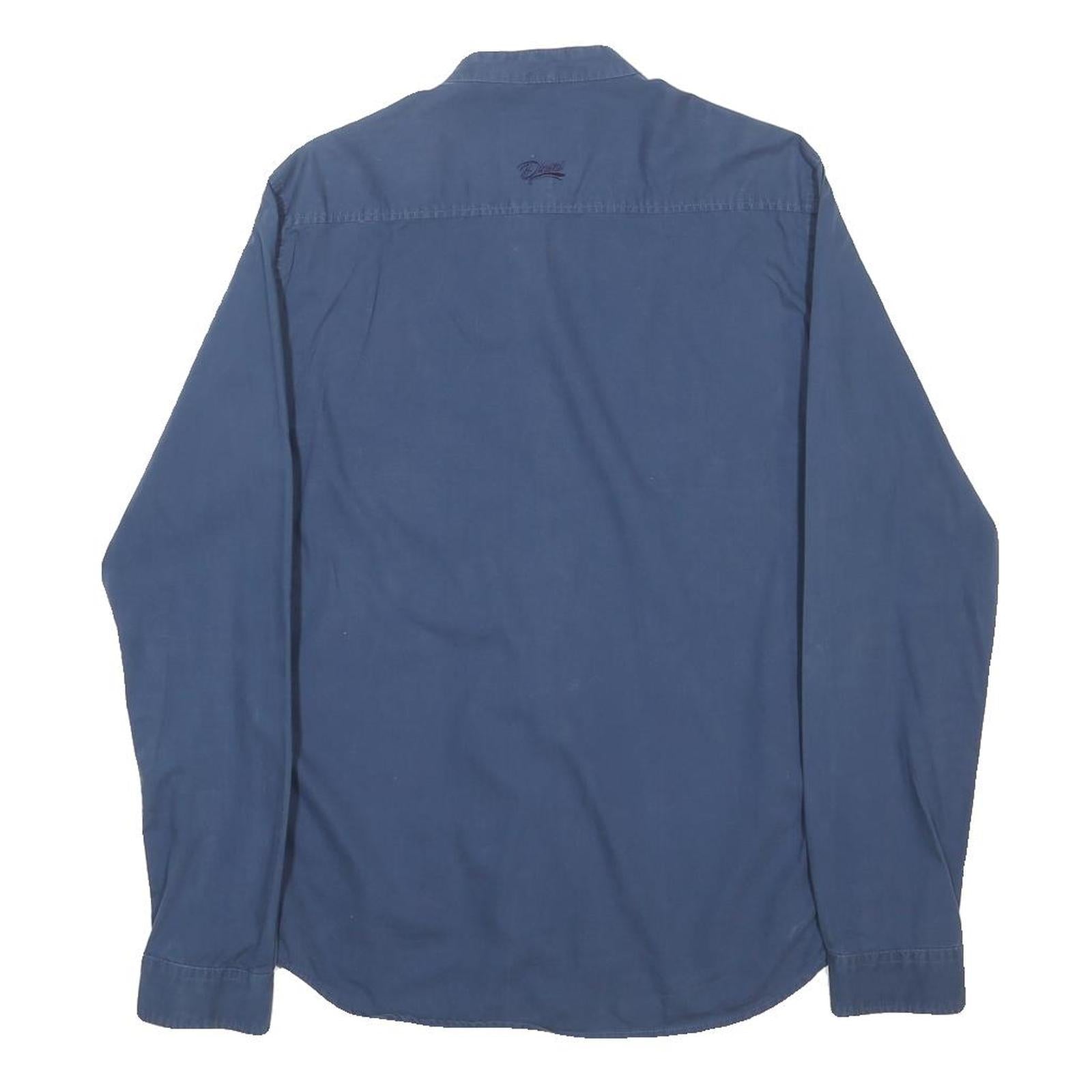 DIESEL Mens Blue Cotton Shirt M Button-Down Collar Long Sleeve Casual