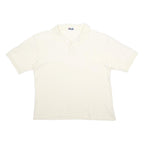 FILA Mens Cream Polo Shirt XL Cotton Short Sleeve Plain Basic Classic
