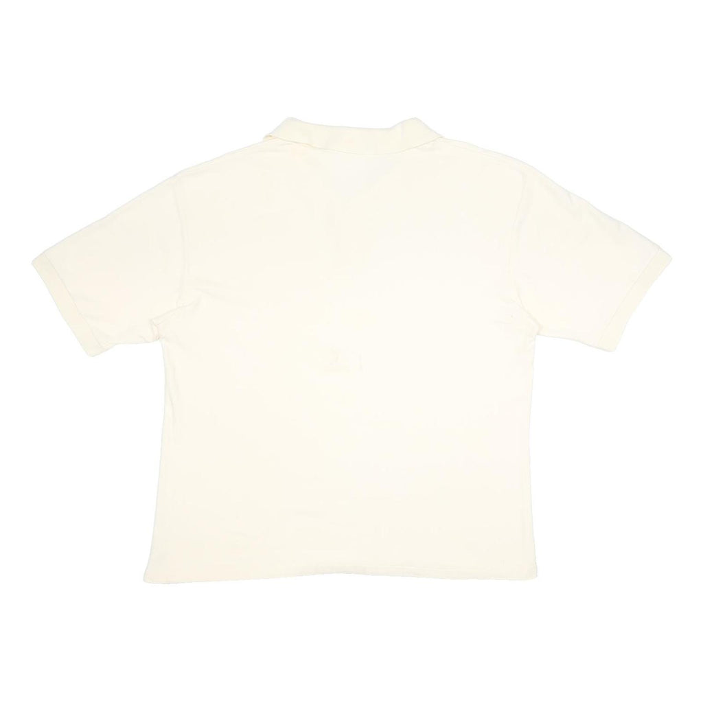 FILA Mens Cream Polo Shirt XL Cotton Short Sleeve Plain Basic Classic