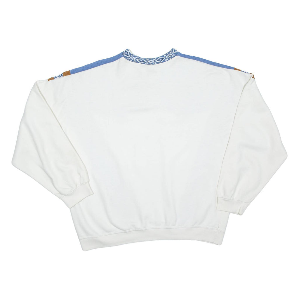 Mens Sweatshirt Beige V-Neck XL