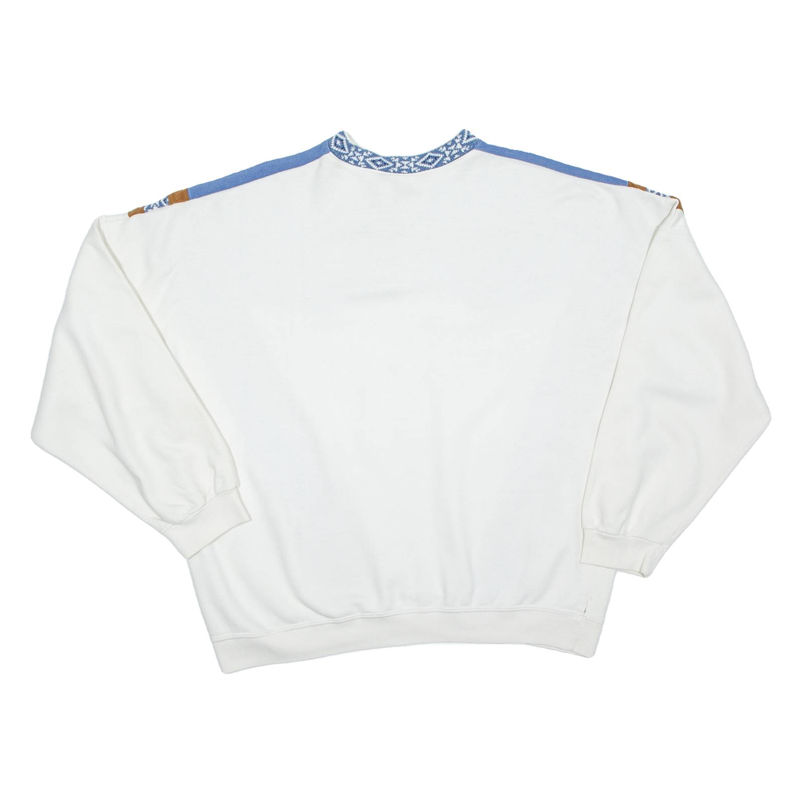Mens Sweatshirt Beige V-Neck XL