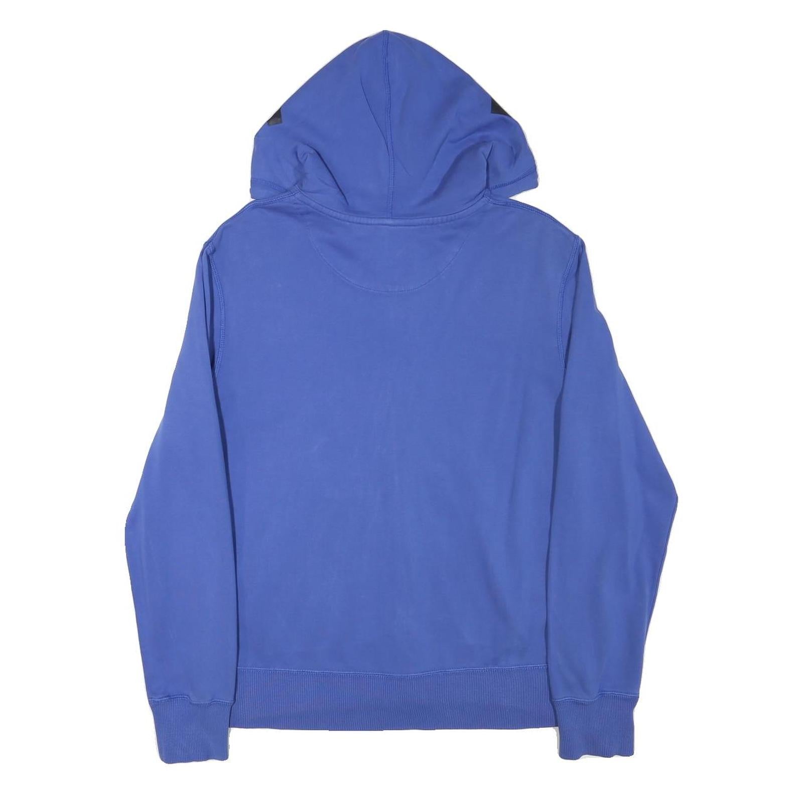 NIKE Mens Blue Zip Up Hoodie M 10 Printed Logo Drawstring Hood Casual Wear