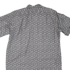 ACKERMANN Mens Grey Pattern Cotton Blend Shirt L Casual Summer Stylish