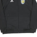 ADIDAS Mens Black FC Oberdiessbach Logo Zip Jacket L Polyester Blend Plain