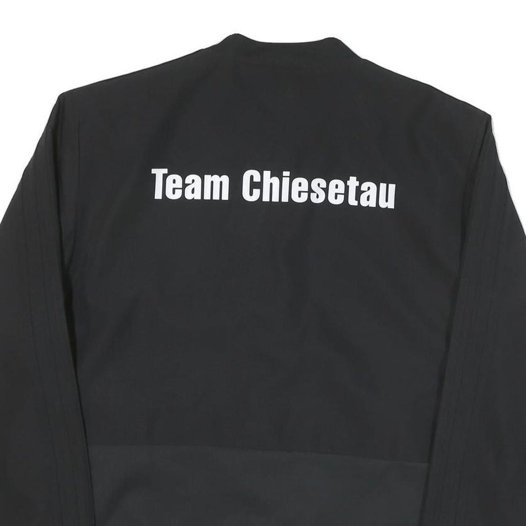 ADIDAS Mens Black FC Oberdiessbach Logo Zip Jacket L Polyester Blend Plain