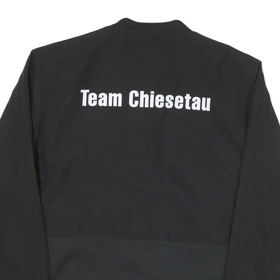 ADIDAS Mens Black FC Oberdiessbach Logo Zip Jacket L Polyester Blend Plain