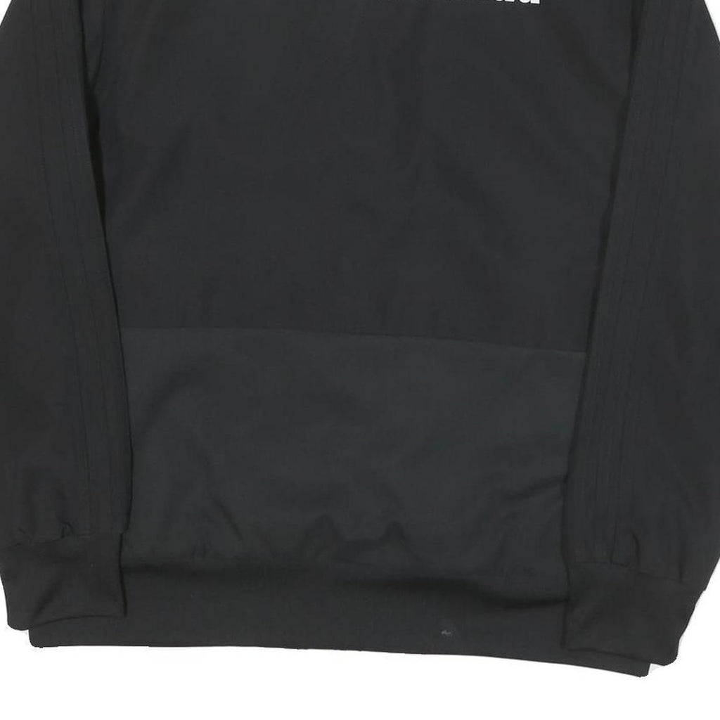 ADIDAS Mens Black FC Oberdiessbach Logo Zip Jacket L Polyester Blend Plain