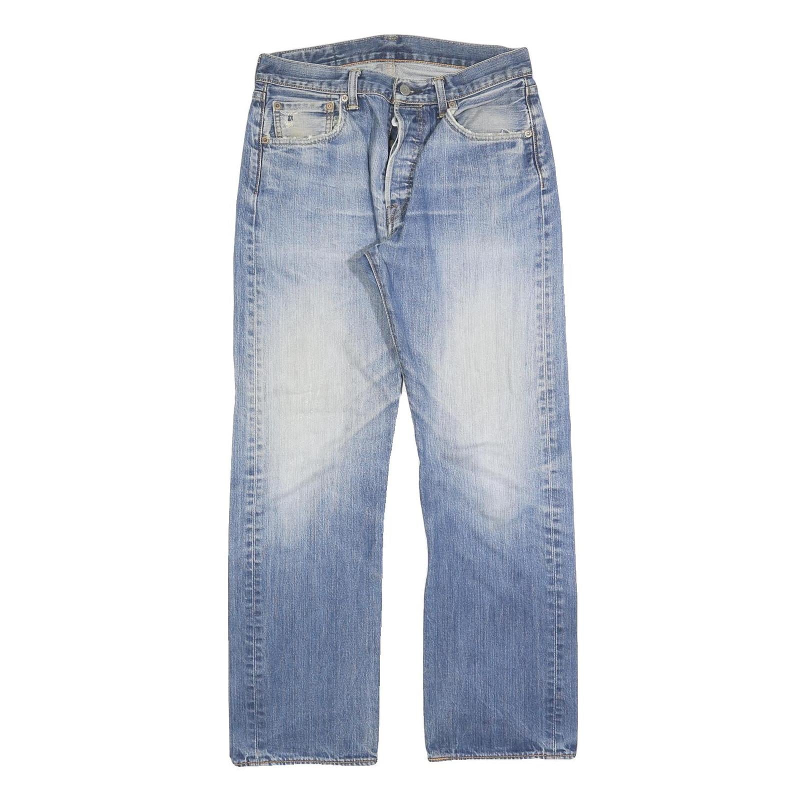 LEVI'S Mens Jeans Blue Regular Straight Denim Medium W30 L30 Classic Button