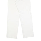 DICKIES Mens White Regular Fit Straight Leg Trousers W28 L29 Cotton Blend Zip