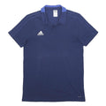 ADIDAS Mens Blue Polo Shirt L Cotton Blend Short Sleeve Sports Casual