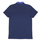 ADIDAS Mens Blue Polo Shirt L Cotton Blend Short Sleeve Sports Casual