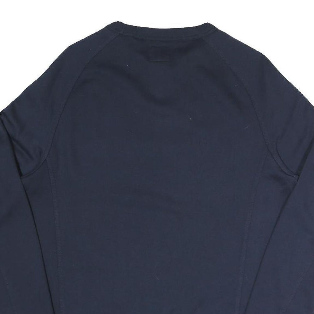 CHAMPION Mens Navy Blue Cotton Blend Sweatshirt S Crew Neck Pullover Casual