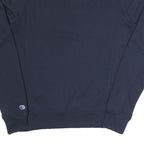 CHAMPION Mens Navy Blue Cotton Blend Sweatshirt S Crew Neck Pullover Casual