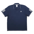 ADIDAS Mens Blue Short Sleeve Plain XL Sportswear Polo Shirt Performance