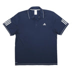 ADIDAS Mens Blue Short Sleeve Plain XL Sportswear Polo Shirt Performance