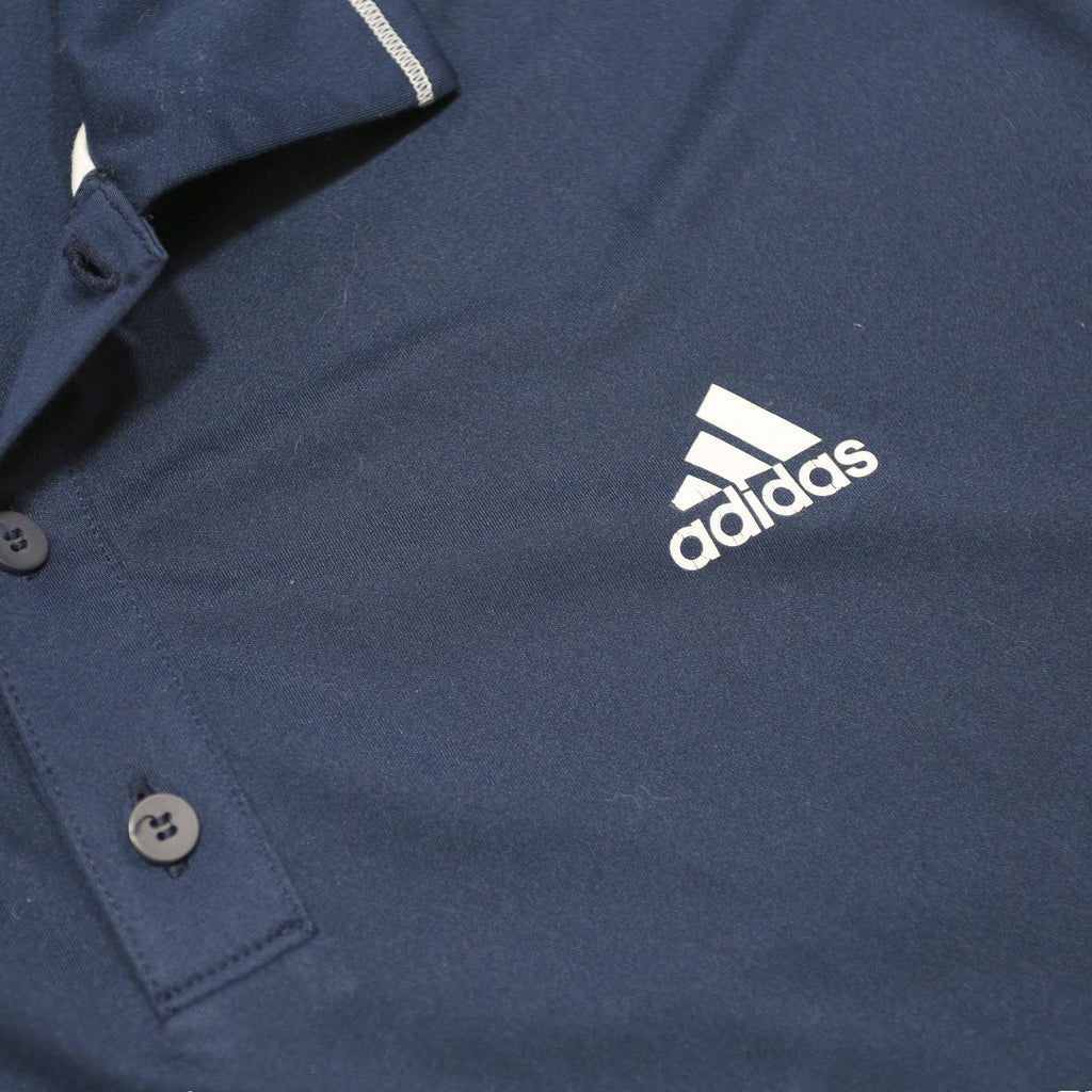 ADIDAS Mens Blue Short Sleeve Plain XL Sportswear Polo Shirt Performance
