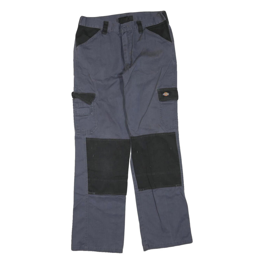 DICKIES Mens Cotton Blend Black & Grey Workwear Regular Fit Straight Leg