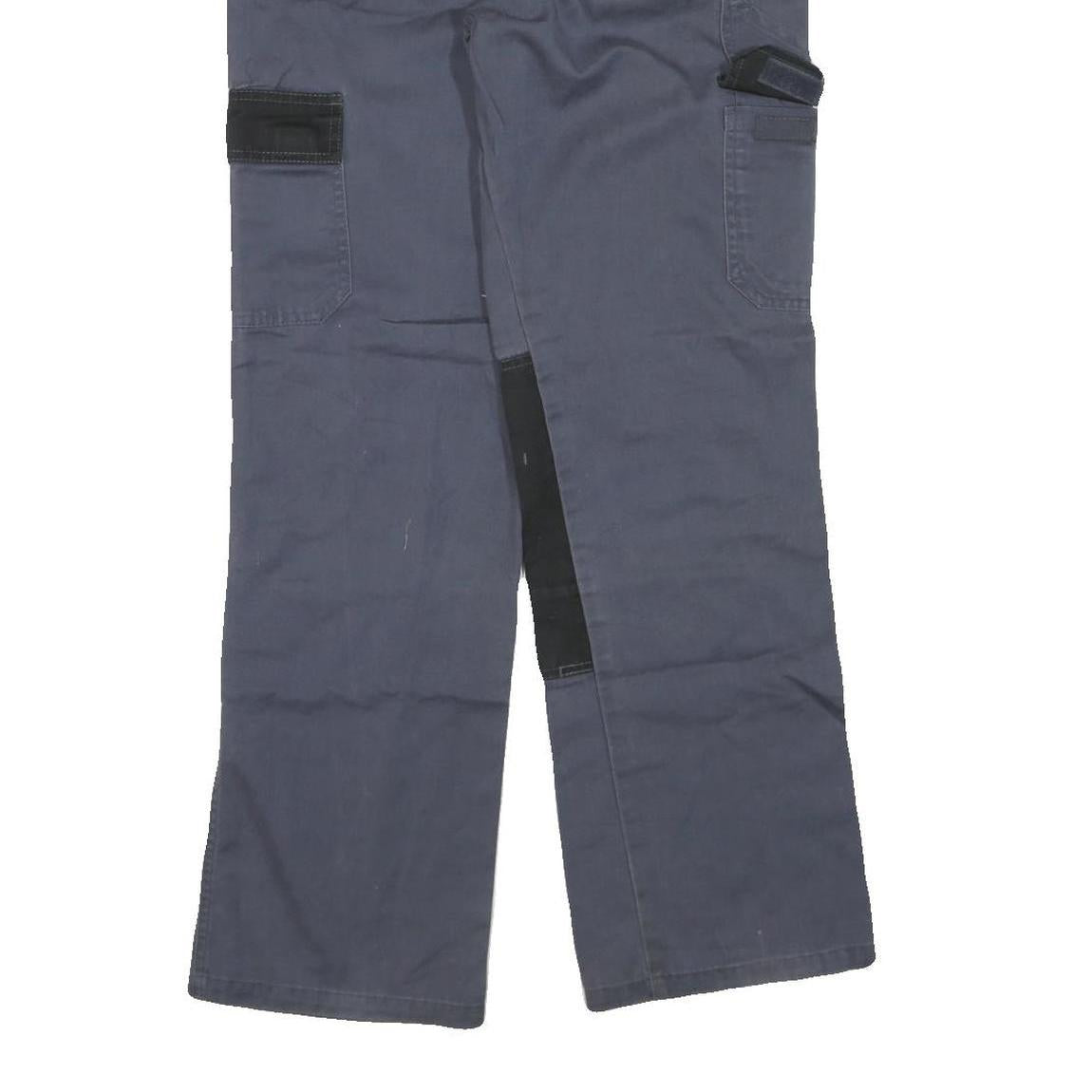 DICKIES Mens Cotton Blend Black & Grey Workwear Regular Fit Straight Leg