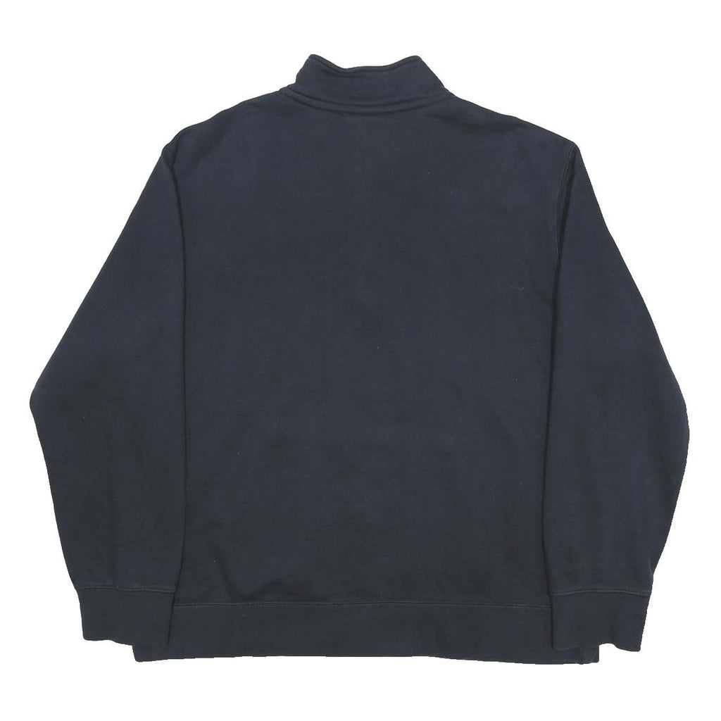 NIKE Mens Black 1/4 Zip Sweatshirt XL Cotton Blend Sport Casual Pullover