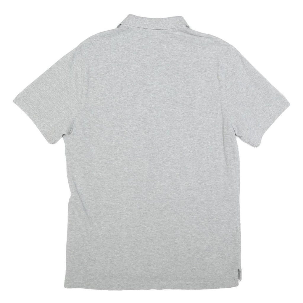 NIKE Mens Grey Short Sleeve Plain Polo Shirt M Cotton Casual Sportswear