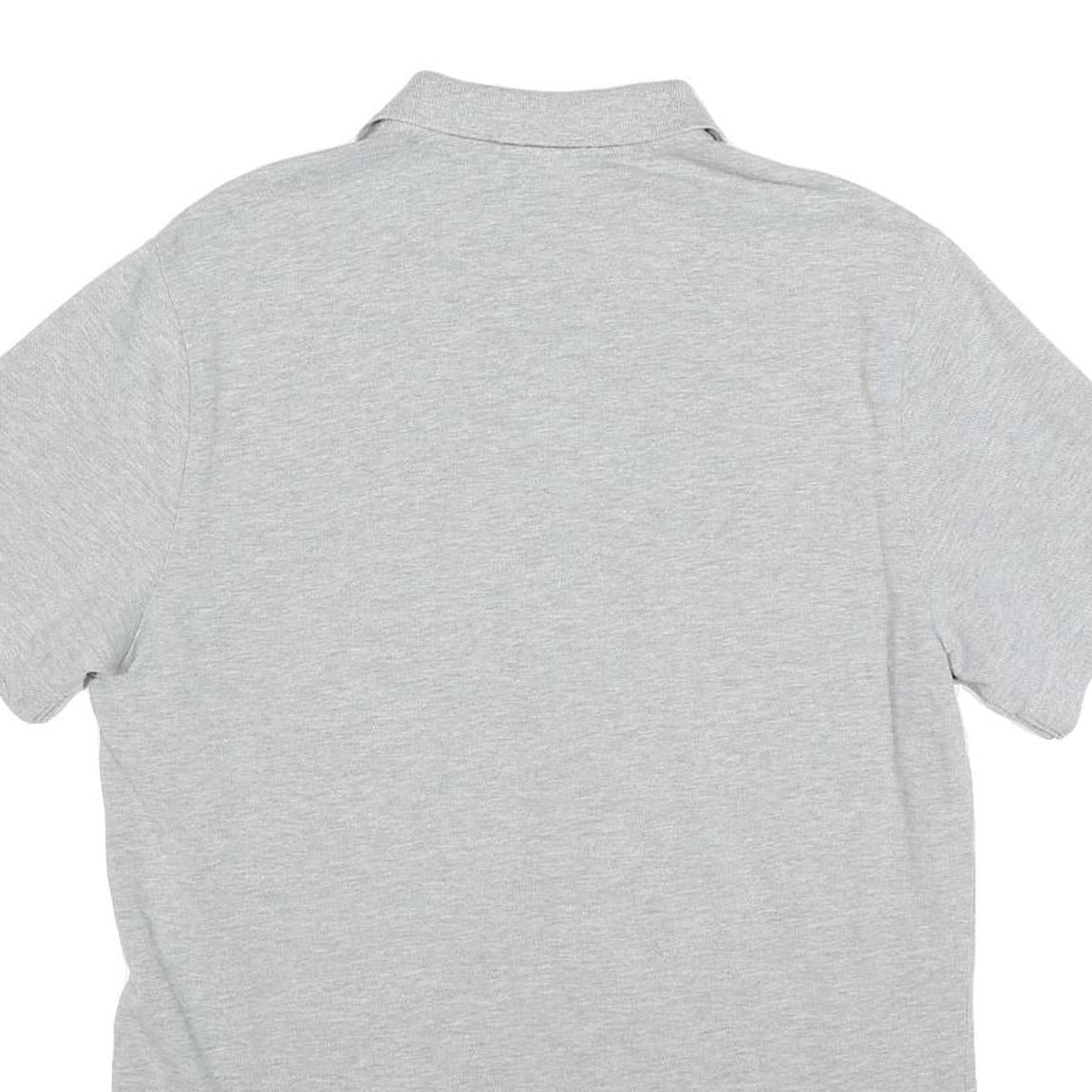 NIKE Mens Grey Short Sleeve Plain Polo Shirt M Cotton Casual Sportswear