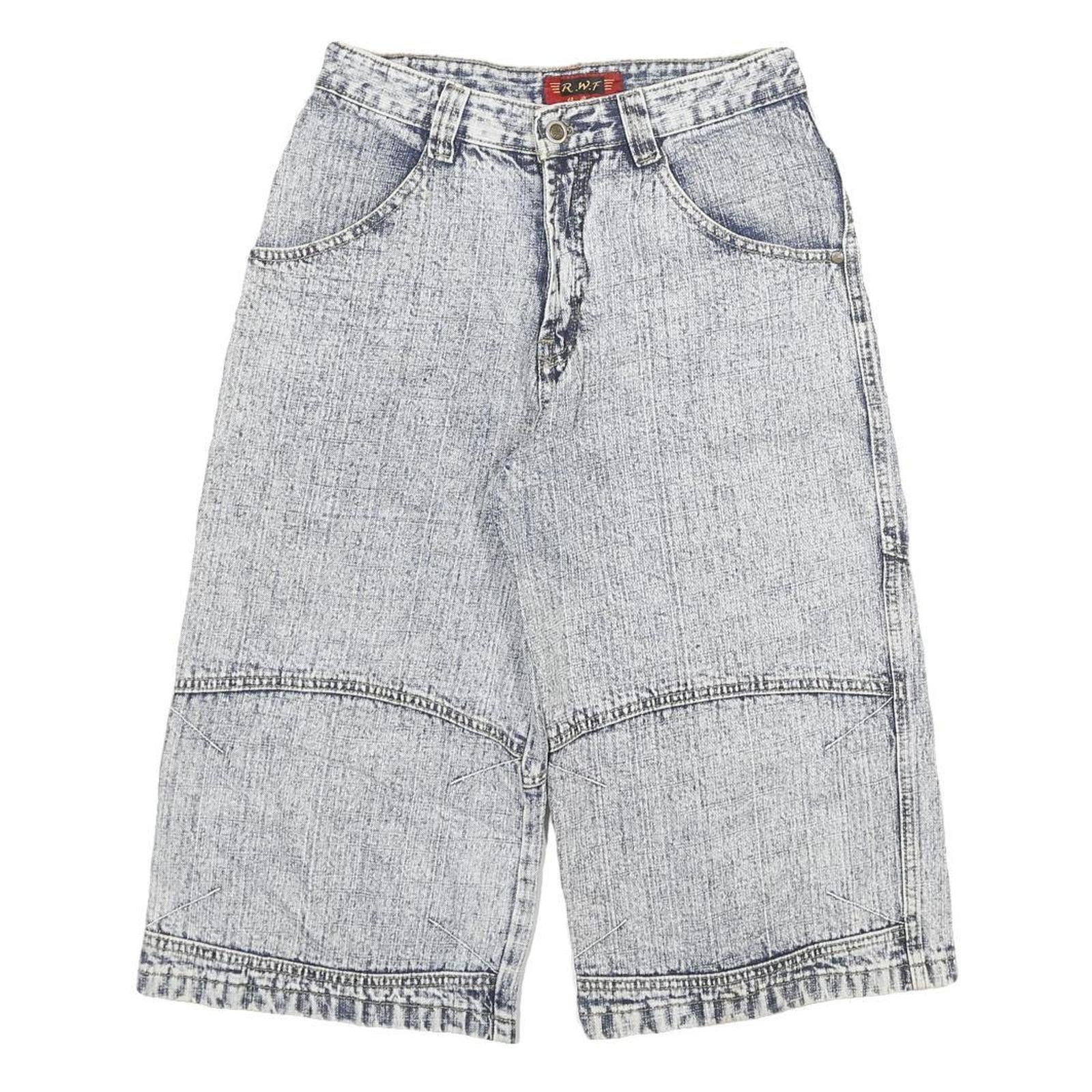 RWF Womens Shorts Blue Casual Regular Fit XXS W24 Cotton Blend Relaxed
