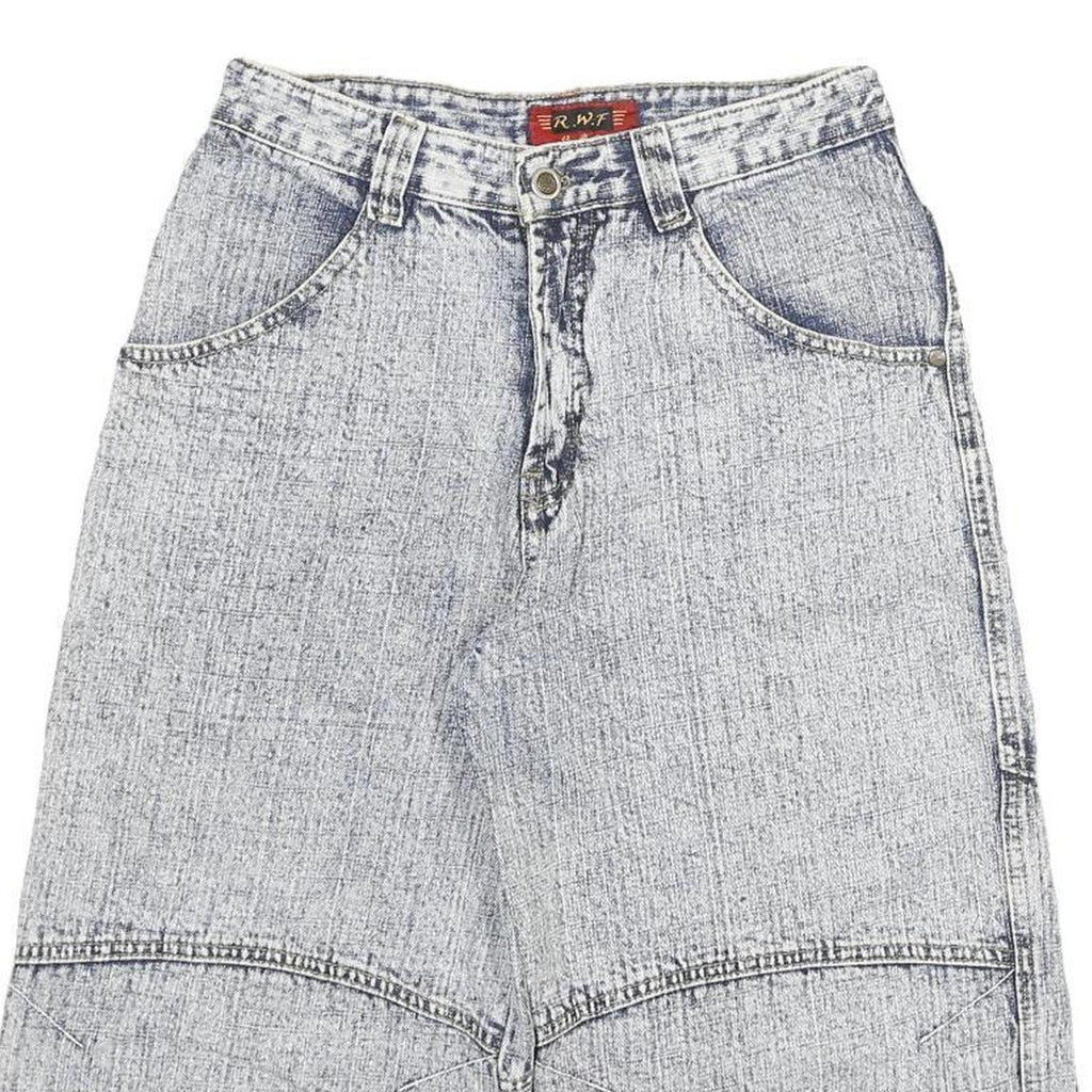 RWF Womens Shorts Blue Casual Regular Fit XXS W24 Cotton Blend Relaxed