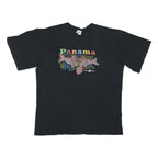 CELEBRITY CRUISES Mens Black Panama Graphic T-Shirt XL Short Sleeve Crew Neck