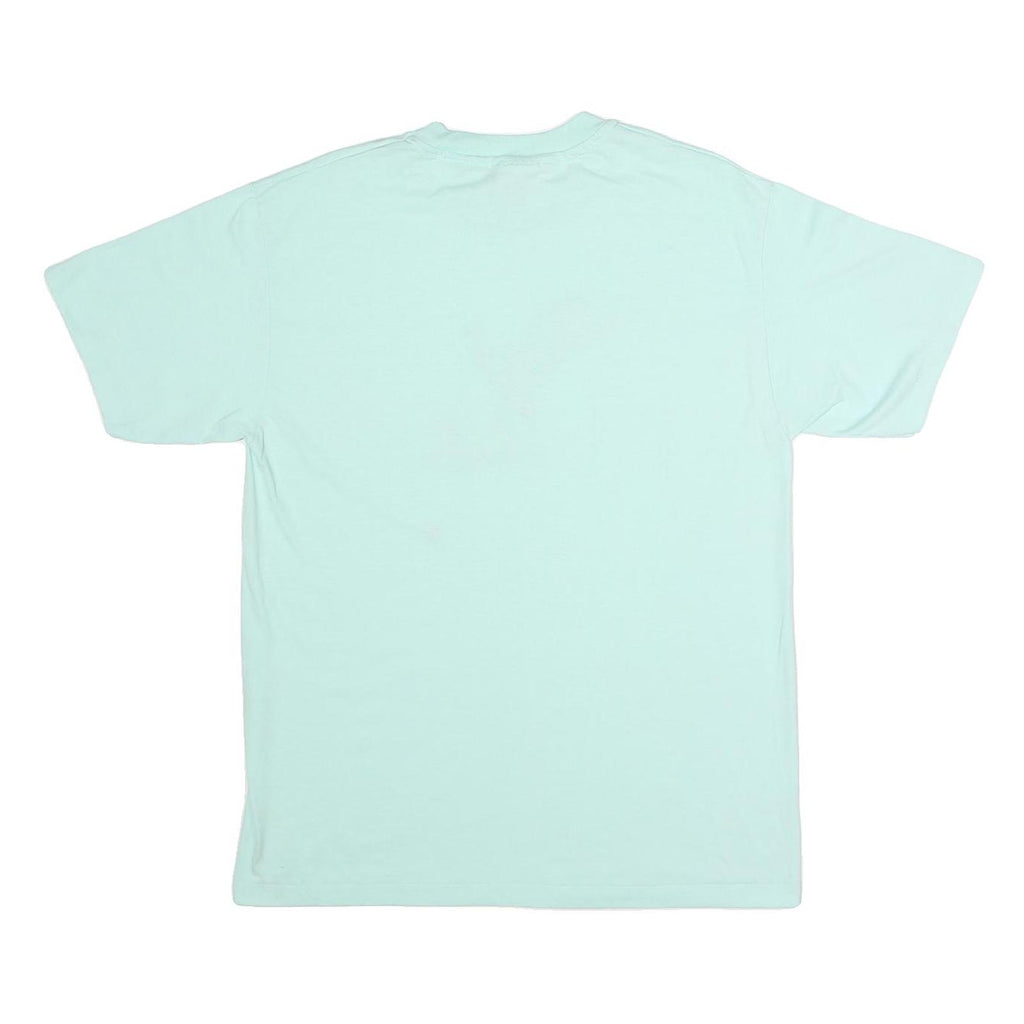 HANES Mens Light Blue Graphic T-Shirt L Short Sleeve Crew Neck Duck Print