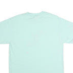 HANES Mens Light Blue Graphic T-Shirt L Short Sleeve Crew Neck Duck Print