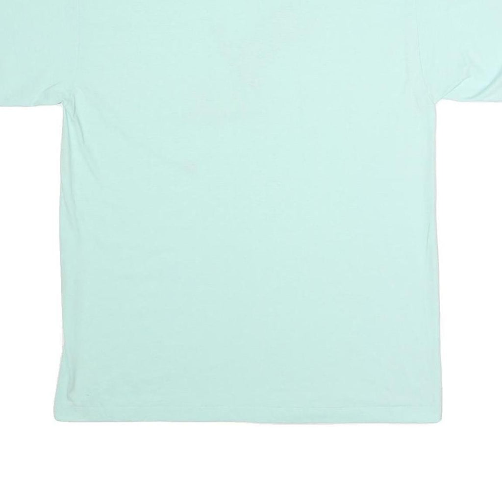 HANES Mens Light Blue Graphic T-Shirt L Short Sleeve Crew Neck Duck Print