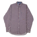 TOMMY HILFIGER Mens Shirt Red Striped Long Sleeve M