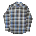 WRANGLER Mens Black & Blue Check Shirt S Classic Western Button Front Casual