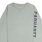 CARHARTT Womens Grey Sweatshirt Crew Neck M Logo Print Casual Pullover
