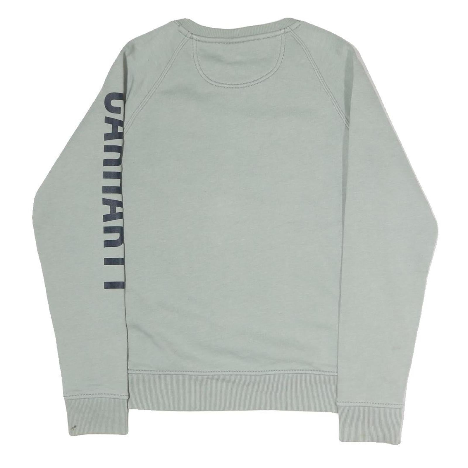 CARHARTT Womens Grey Sweatshirt Crew Neck M Logo Print Casual Pullover