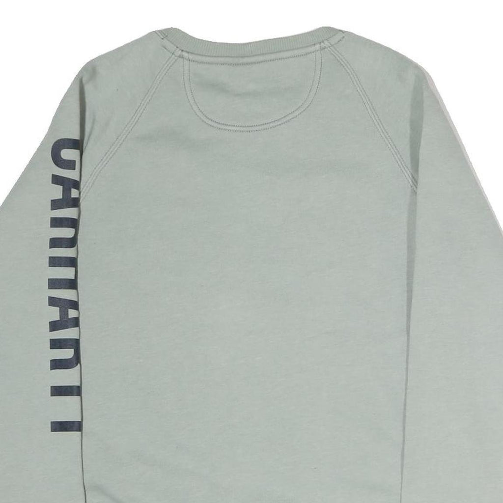 CARHARTT Womens Grey Sweatshirt Crew Neck M Logo Print Casual Pullover