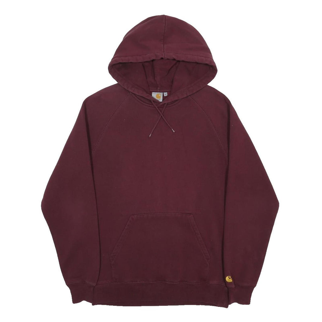 CARHARTT Mens Maroon Hoodie Pullover M Classic Cotton Blend Workwear