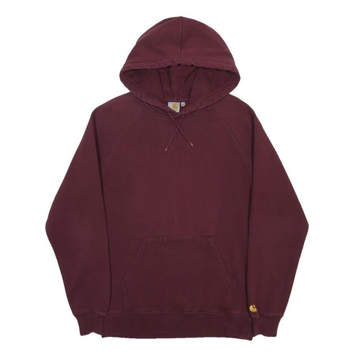 CARHARTT Mens Maroon Hoodie Pullover M Classic Cotton Blend Workwear