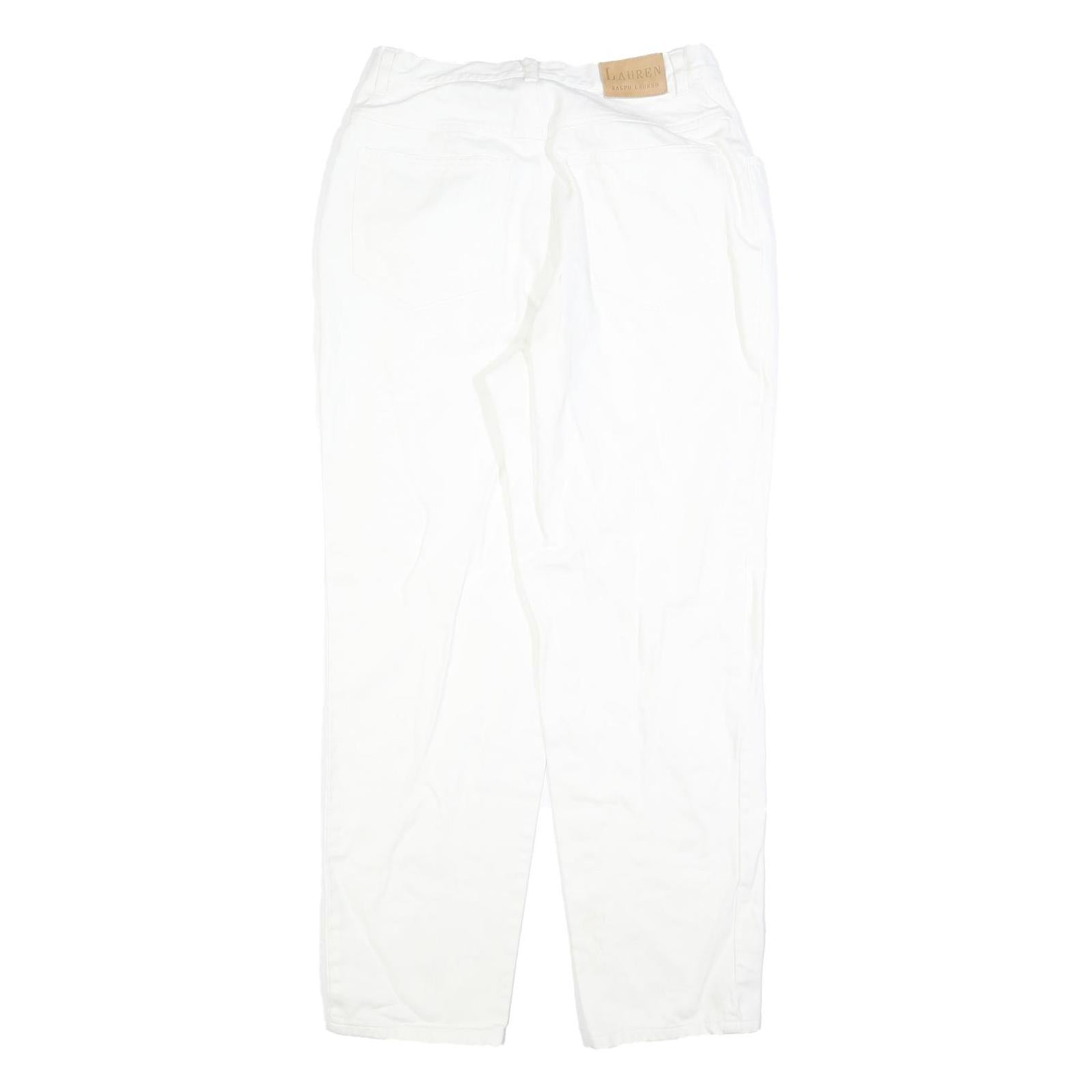 LAUREN RALPH LAUREN Womens White Regular Fit Straight Denim Jeans W30 L30