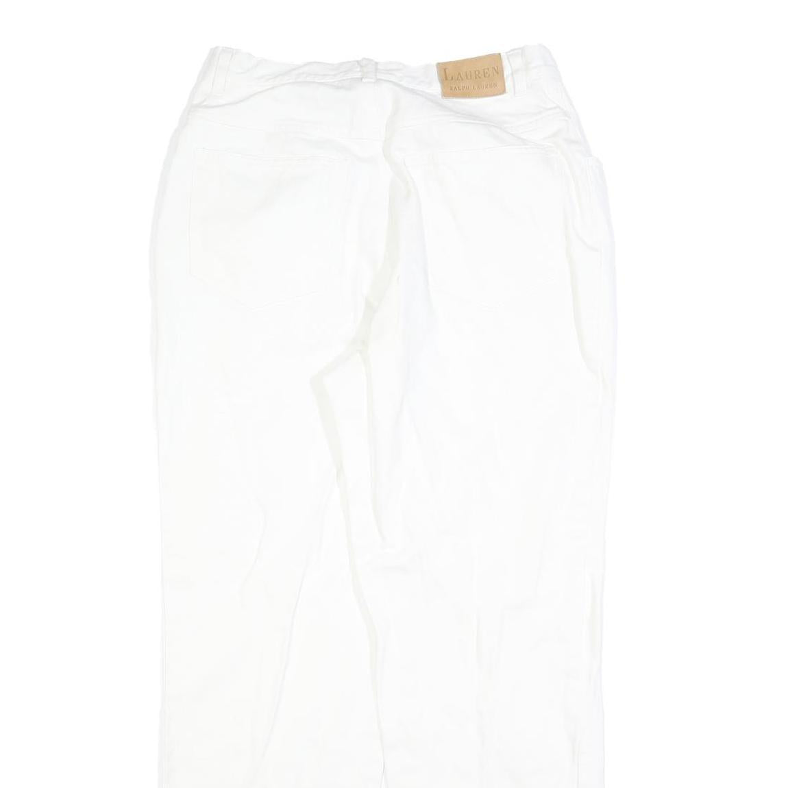 LAUREN RALPH LAUREN Womens White Regular Fit Straight Denim Jeans W30 L30