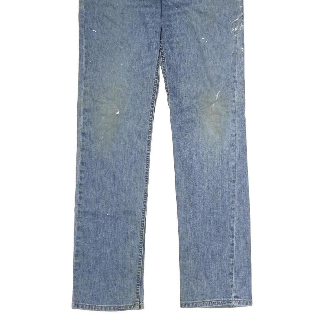 CARHARTT Mens Slim Blue Denim Jeans W32 L34 Workwear Zip Closure