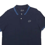 LOTTO Mens Navy Blue Short Sleeve Polo Shirt S Cotton Blend Casual