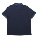 LOTTO Mens Navy Blue Short Sleeve Polo Shirt S Cotton Blend Casual