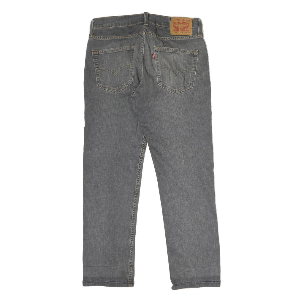 LEVI'S 511 Mens Jeans Grey Regular Skinny Denim Medium W30 L30 Zip Cotton